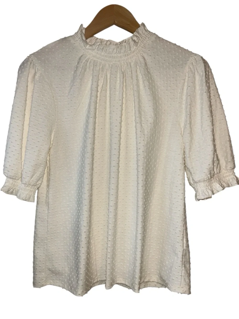 J. Crew Swiss Dot Ruffle Puff Sleeve Blouse Bundle Ballet Core Size Small
